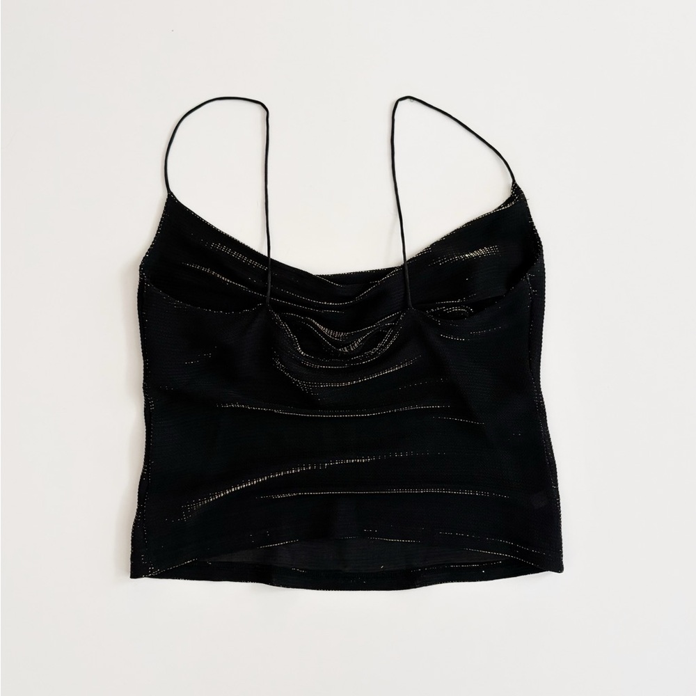 Vintage Express Sheer Top in Black & Gold - Picture 7 of 9